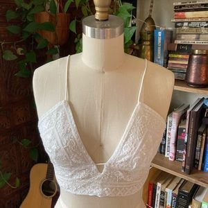 Free People white lace bralette